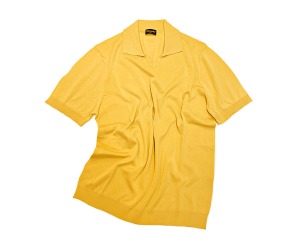 Drumohr - Lemon Open Collar Knit Polo Shirt
